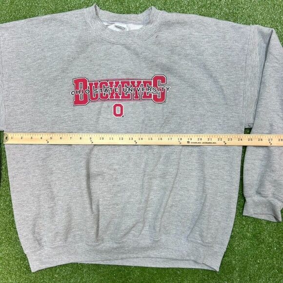 Vintage Y2K OHIO STATE Gray Crewneck Sweatshirt Mens Size XL - Picture 6 of 7
